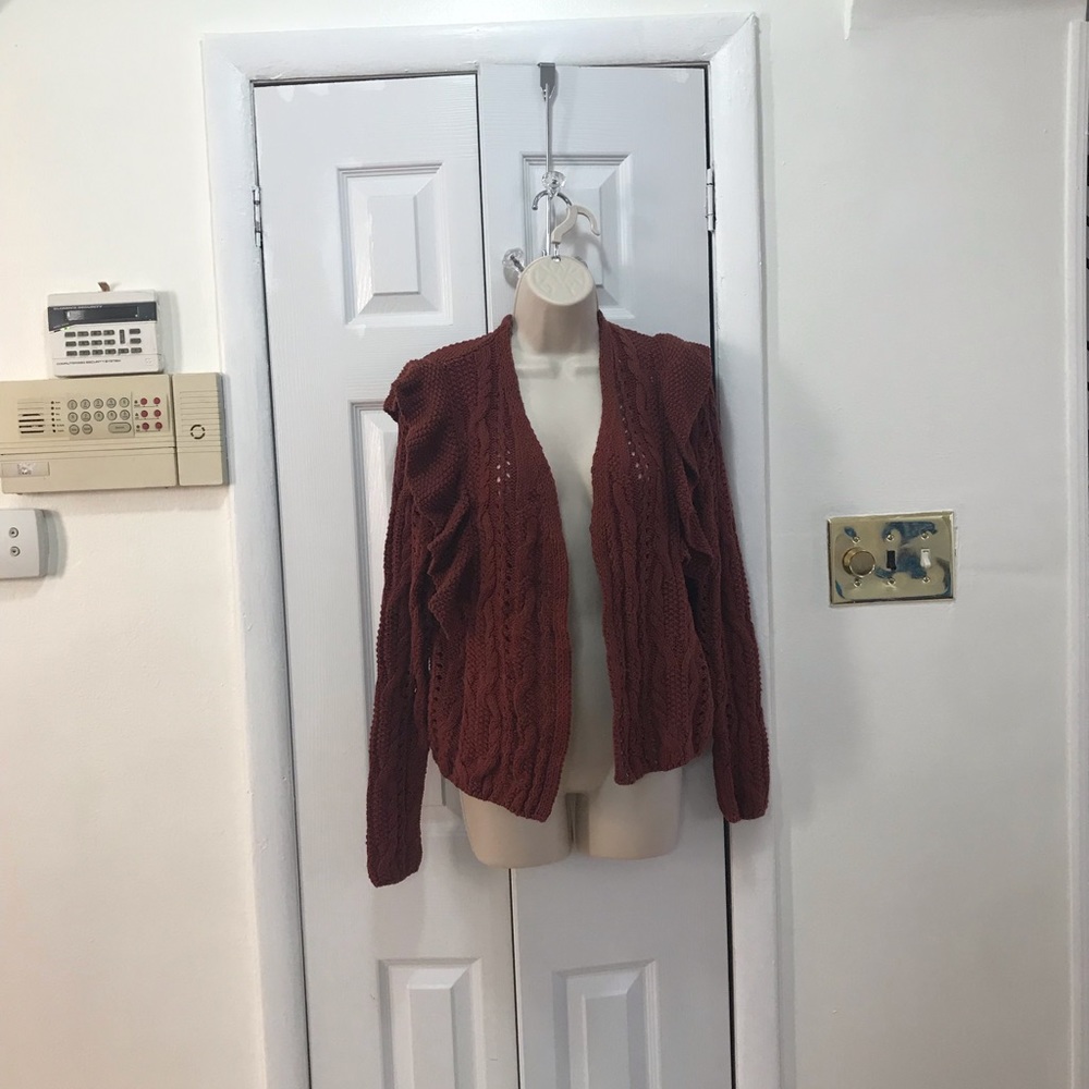 Universal Thread Women’s Ruffle Cardigan Brown S